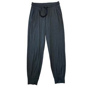 Athlete Women Small Jogger Pants Cuffed Ankle Sweatpants Drawstring Waist Grey